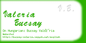 valeria bucsay business card